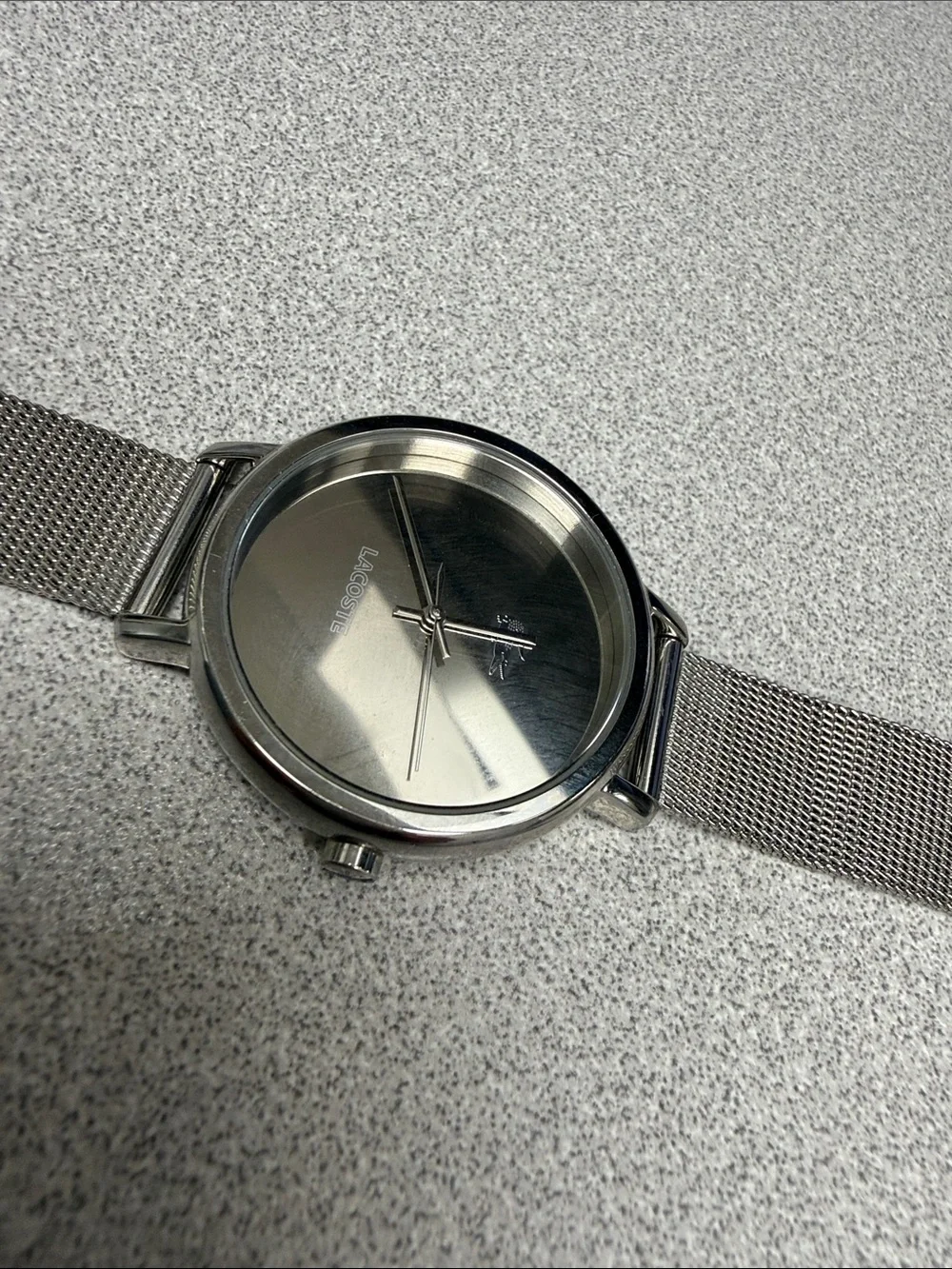 Lacoste Silver Stainless Steel Mesh Strap Watch